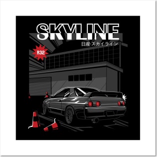 Nissan Skyline R32 Posters and Art